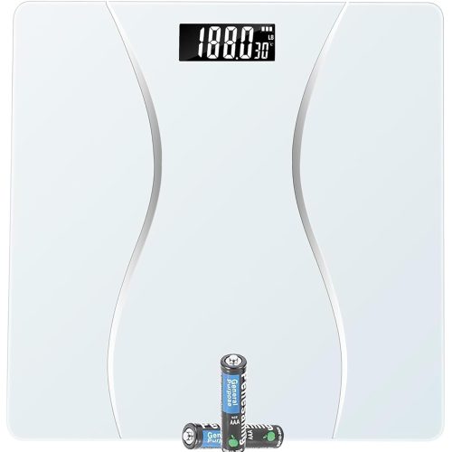 Scale for Body Weight, Digital Bathroom Scale, Weight Scales for People,Body Scale,White,Max:400LB/180KG,2 Weighing Units: LB/KG