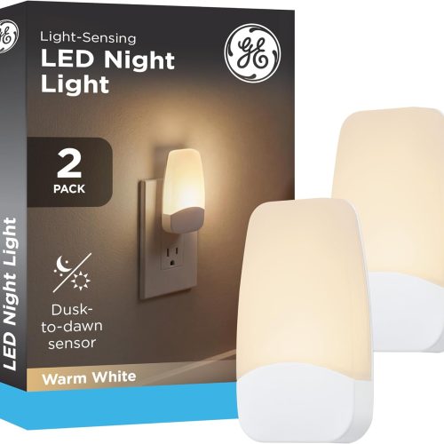 Plug in Night Light with Dusk to Dawn Sensor, 2 Pack